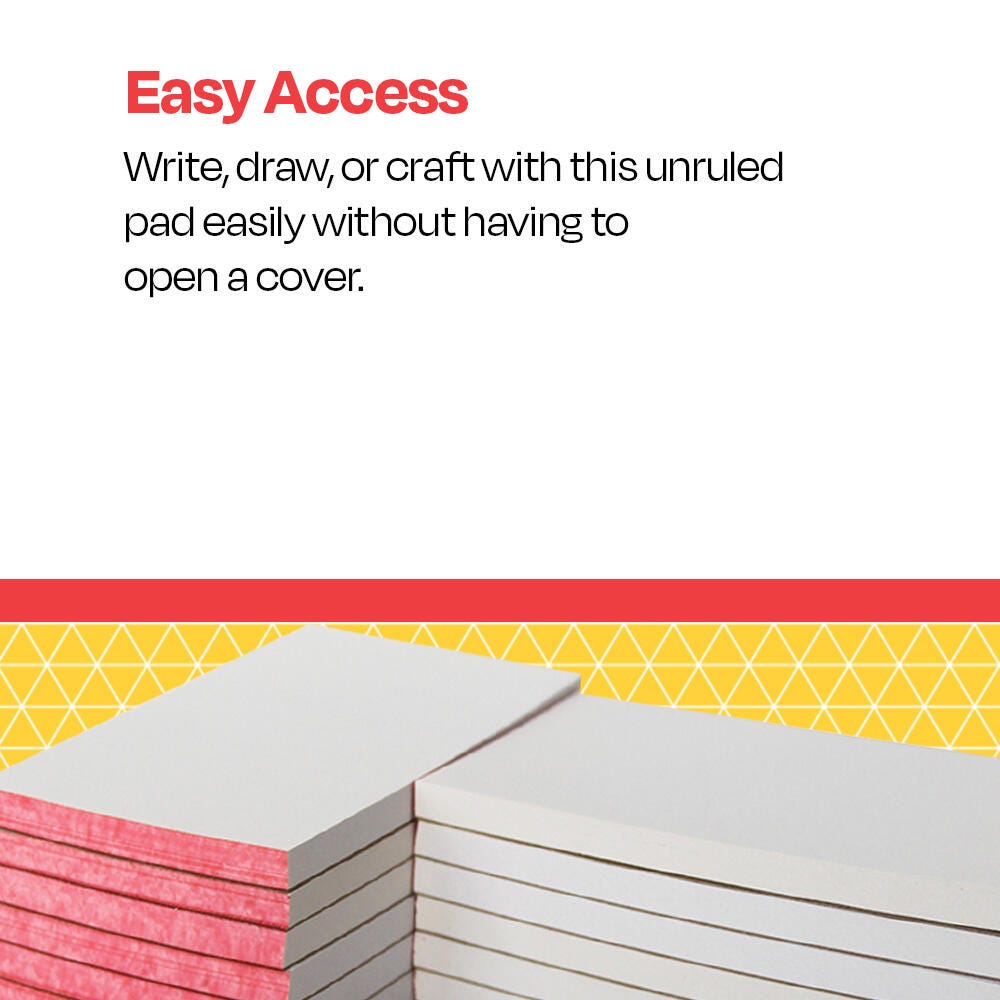 School Smart Scratch Pad, 3 x 5 Inches, 100 Sheets, White